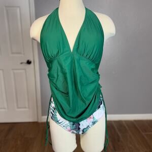 Talisea Two Piece Halter V Neck Swimwear, XL